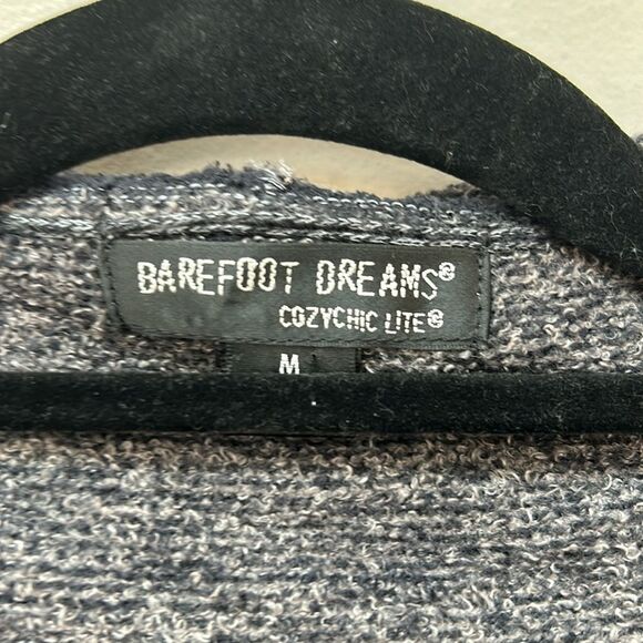 Barefoot Dreams Charcoal Gray Hooded Women's Cardigan Medium - Picture 6 of 8